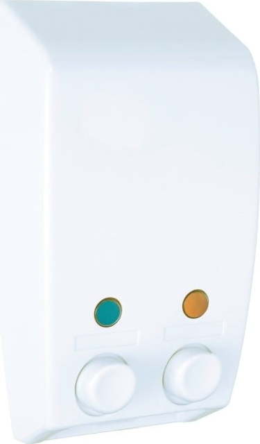 Bílý nástěnný dávkovač na mýdlo Wenko Varese Double Chamber White